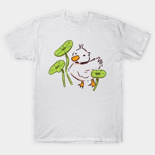 Duck with greenery, bird Sobre Alba T-Shirt